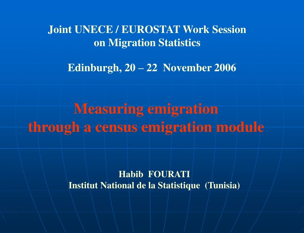 joint unece eurostat work session on migration