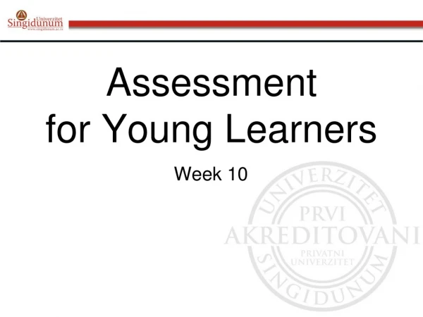 Assessment for Young Learners