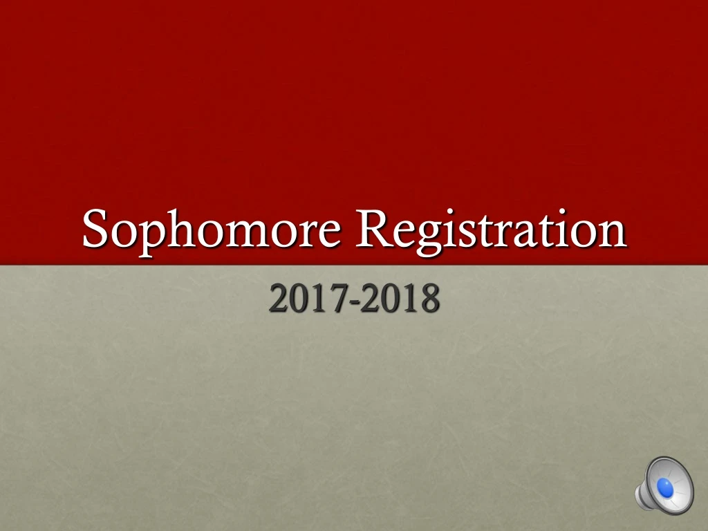 sophomore registration