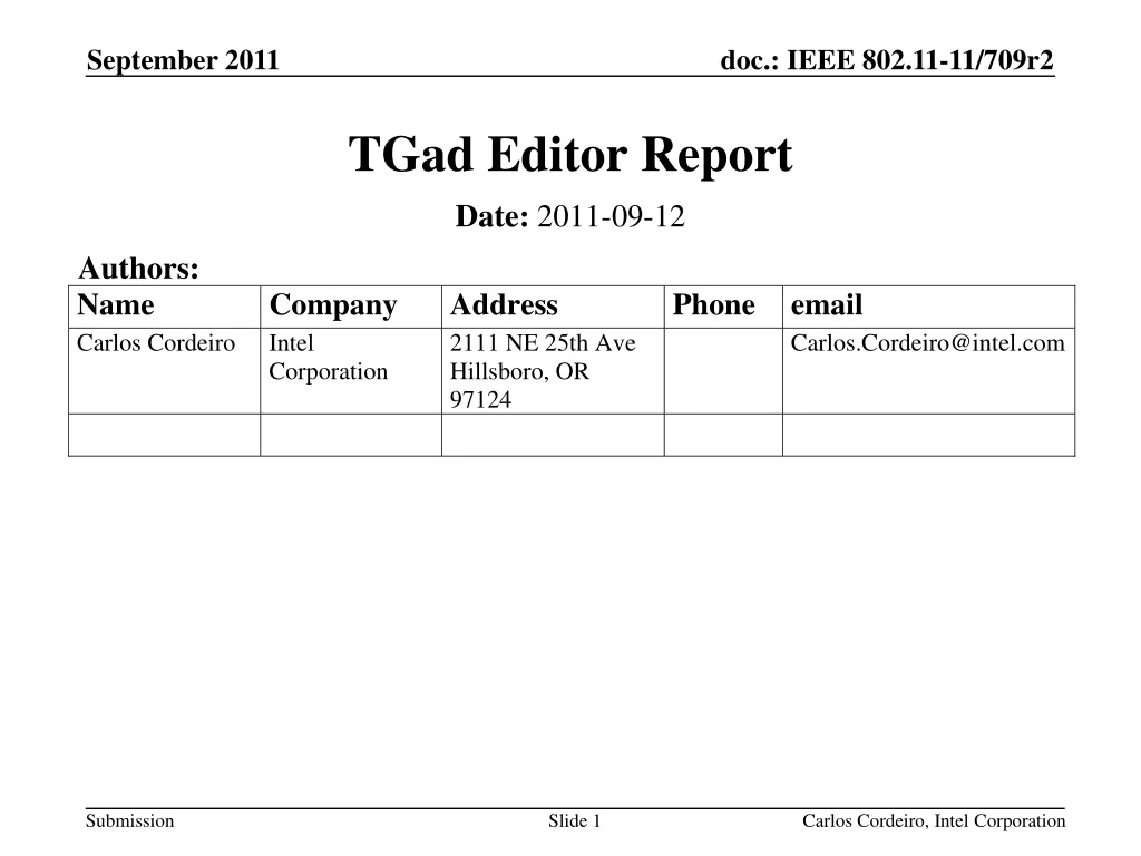 tgad editor report