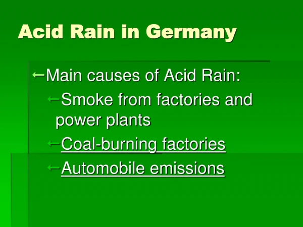 Acid Rain in Germany