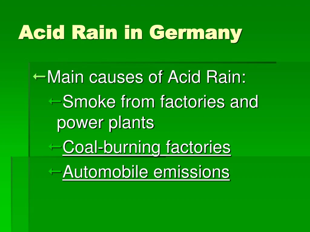 acid rain in germany