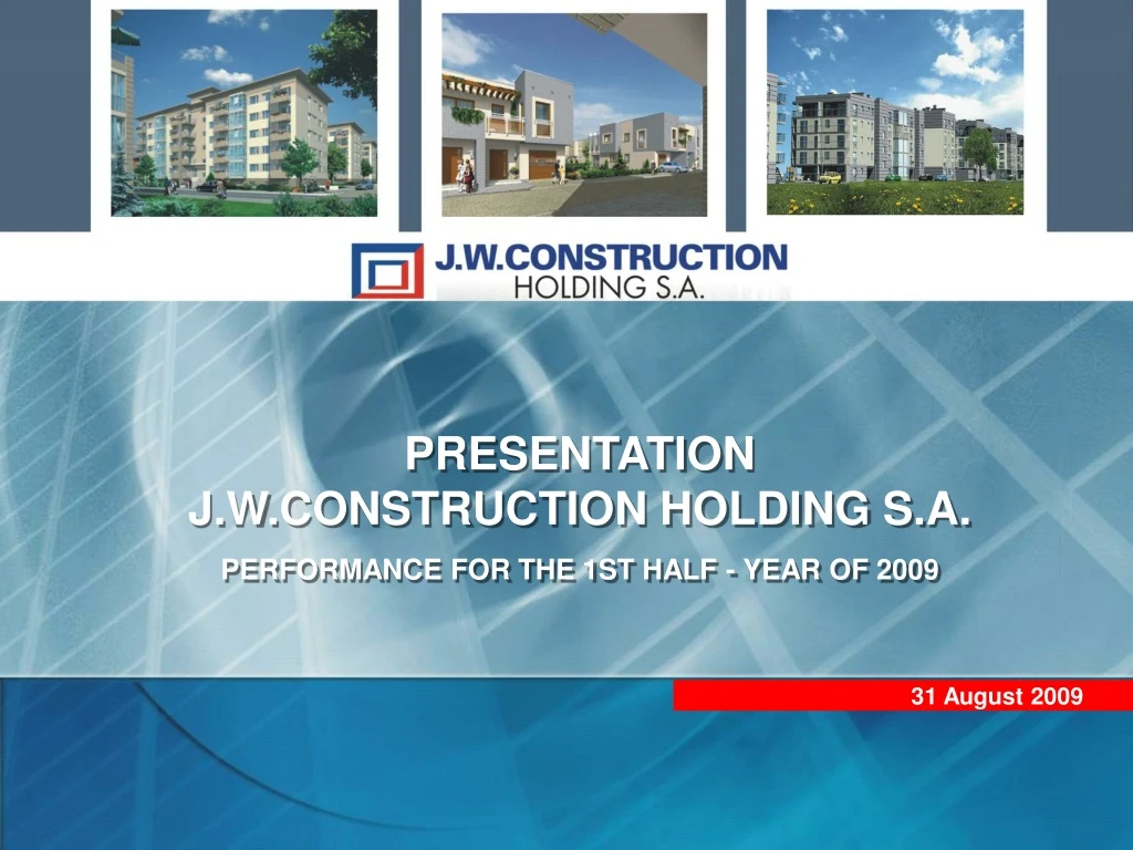 presentation j w construction holding