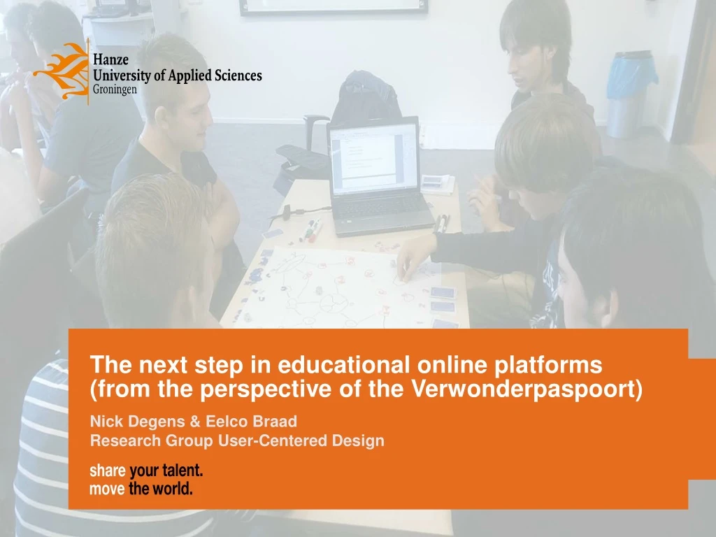 the next step in educational online platforms from the perspective of the verwonderpaspoort