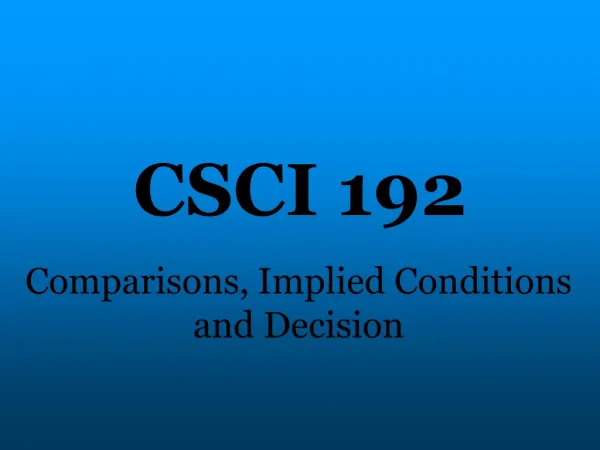 CSCI 192