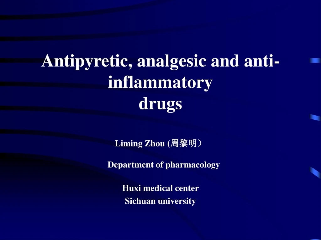 antipyretic analgesic and anti inflammatory drugs