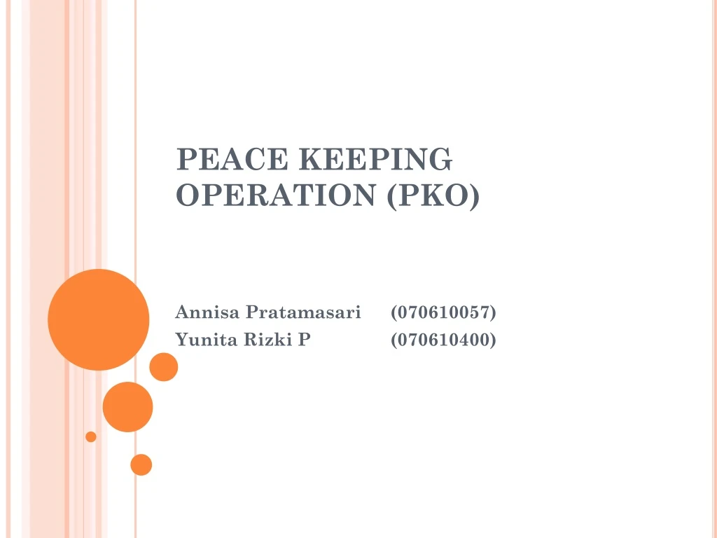 peace keeping operation pko