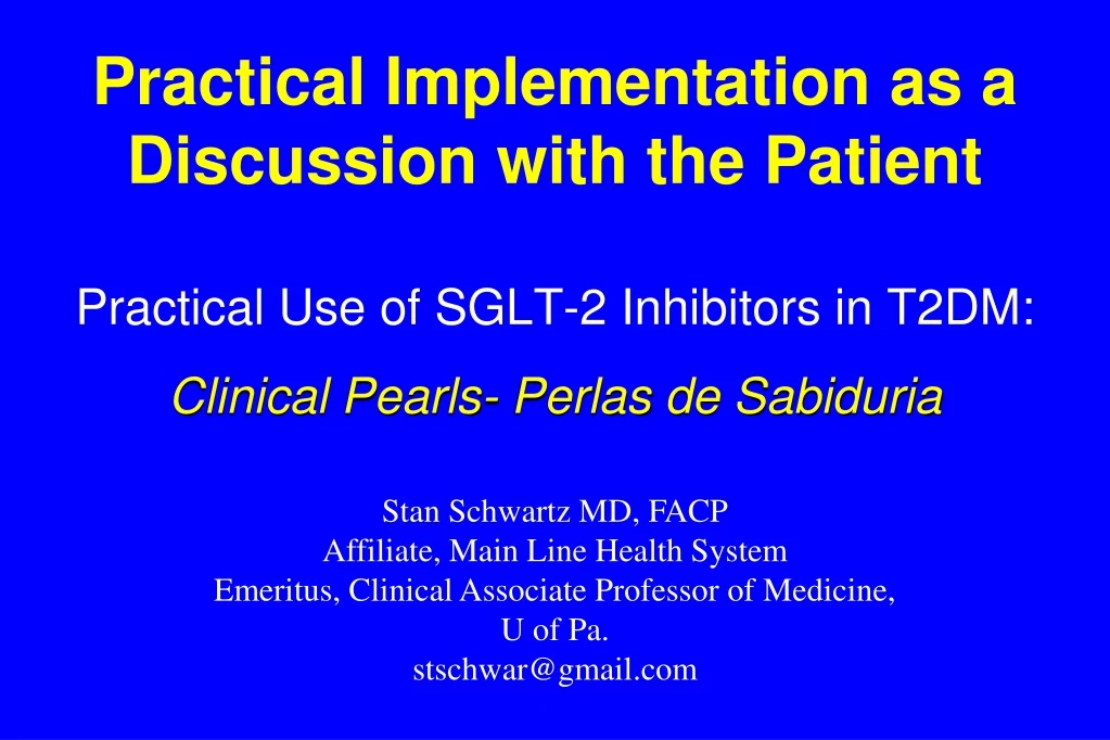 practical implementation as a discussion with the patient