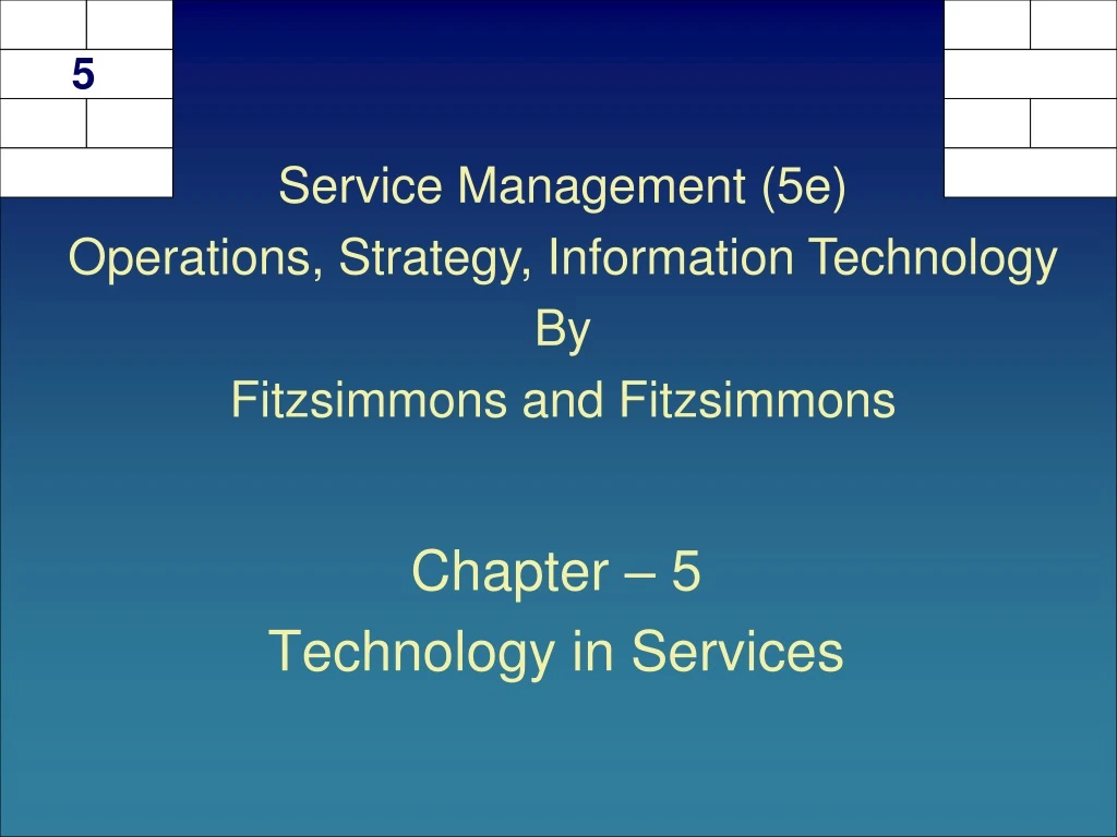 chapter 5 technology in services