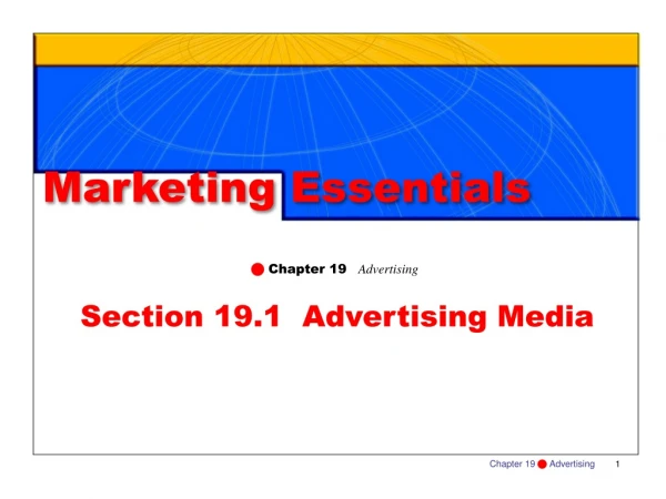 Section 19.1 Advertising Media