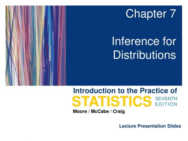 Chapter 7 Inference for Distributions