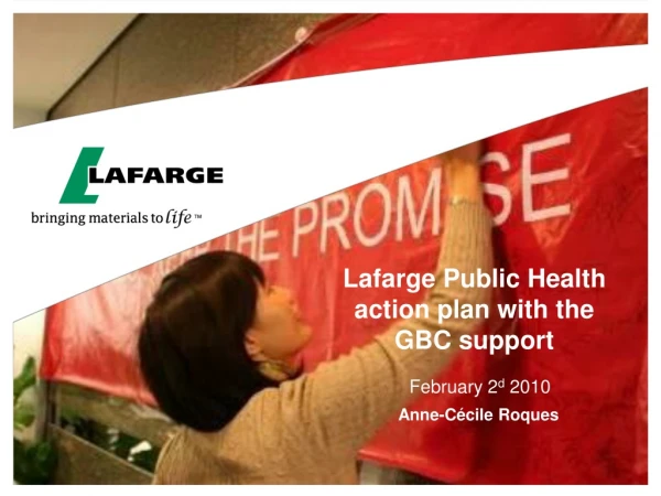 Lafarge Public Health action plan with the GBC support