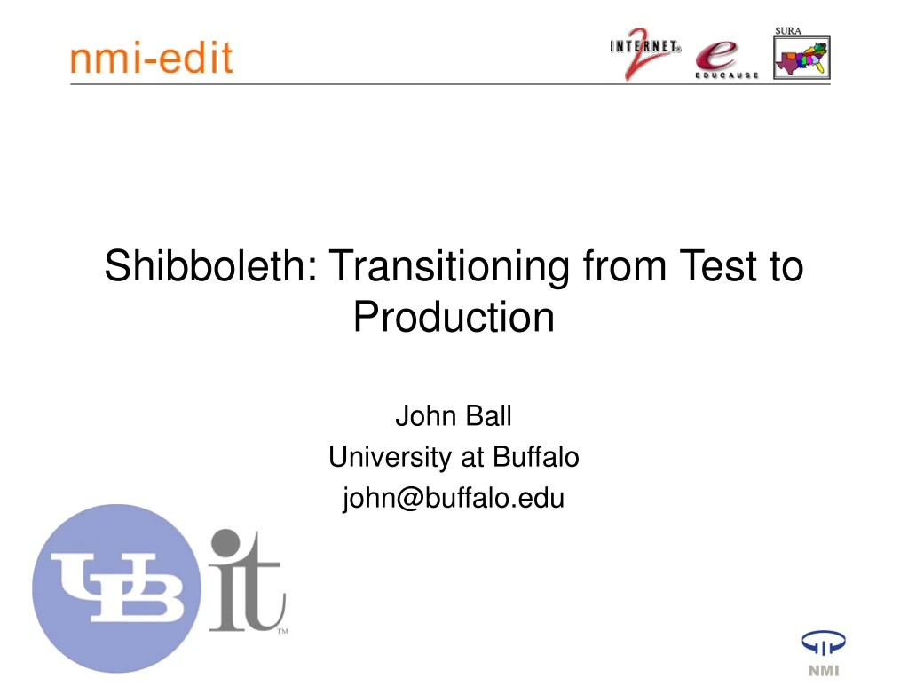 shibboleth transitioning from test to production