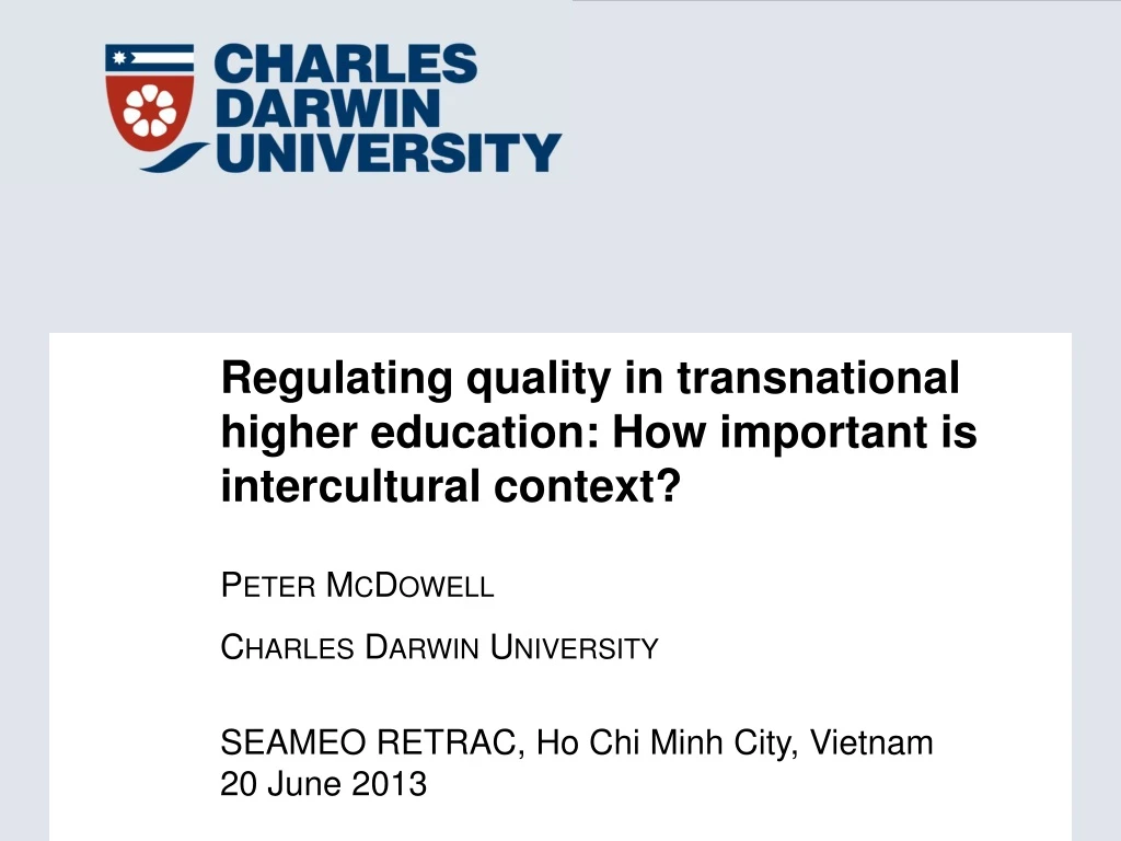 regulating quality in transnational higher education how important is intercultural context