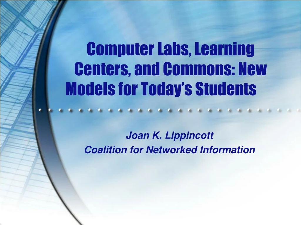 computer labs learning centers and commons new models for today s students