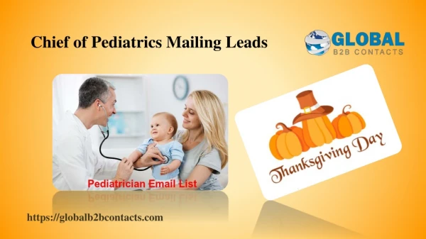 Chief of Pediatrics Mailing Leads
