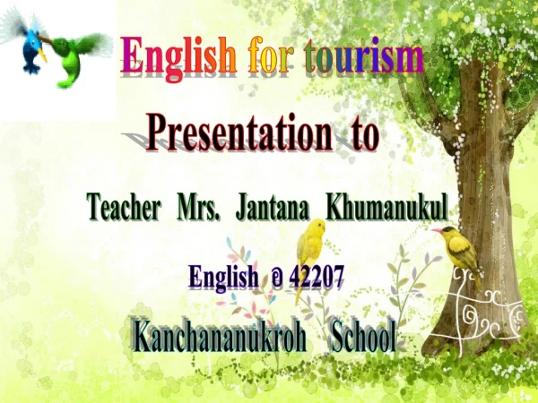 English for tourism