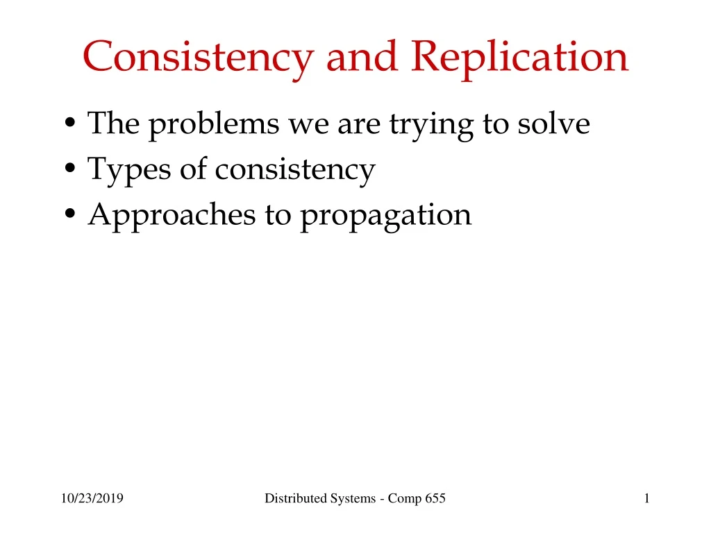 consistency and replication