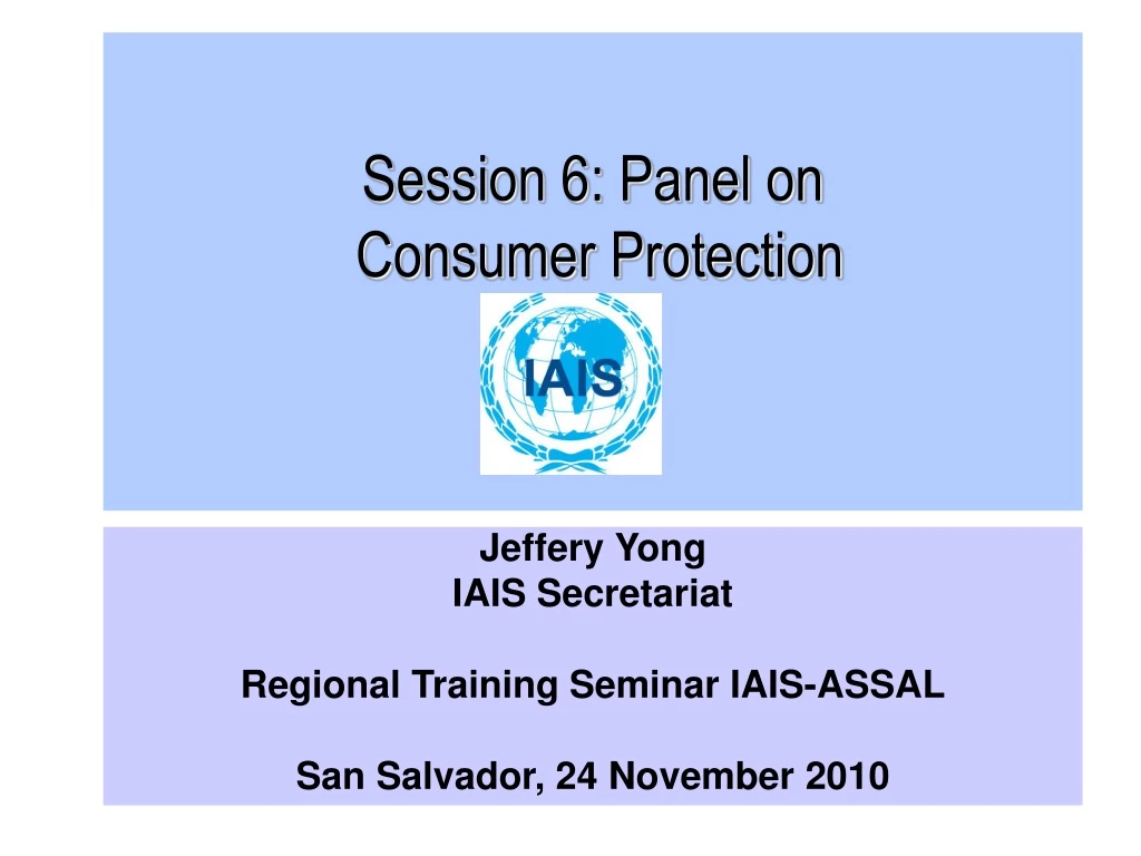 session 6 panel on consumer protection