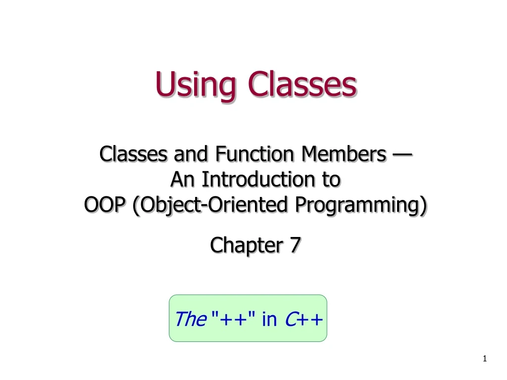 using classes