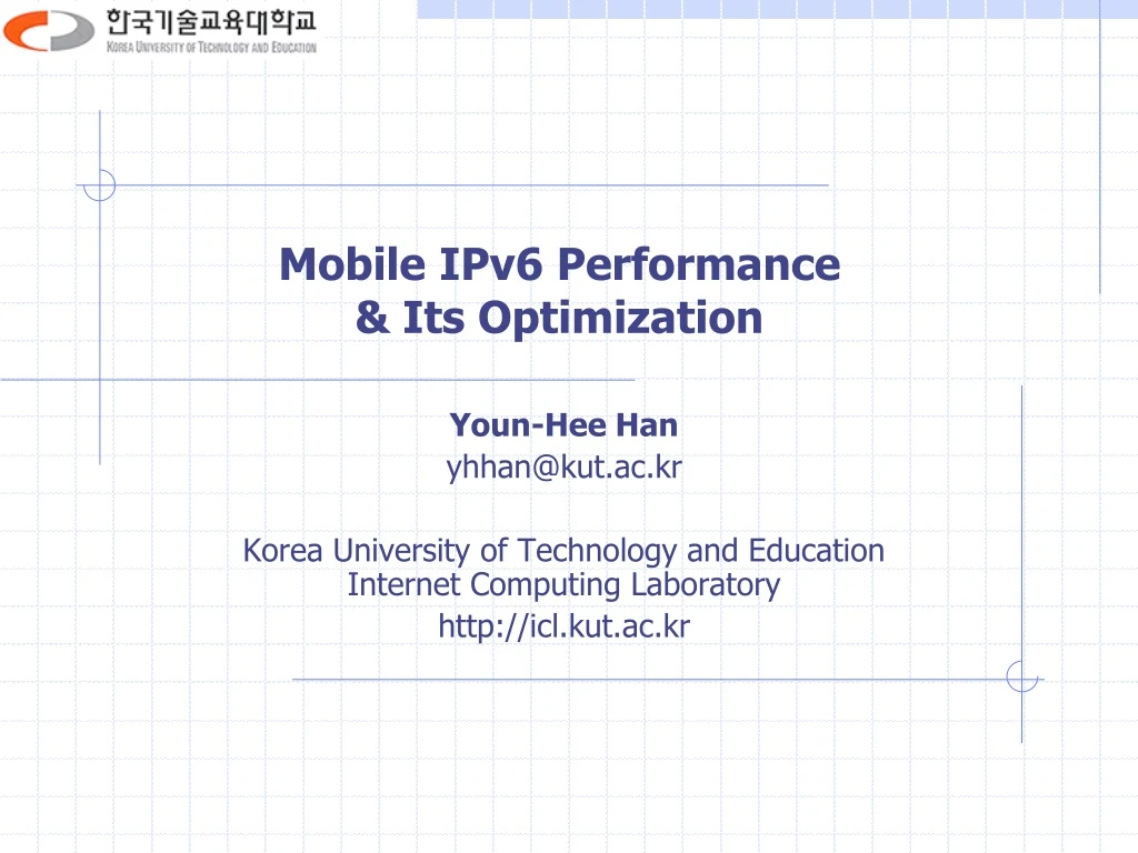 mobile ipv6 performance its optimization