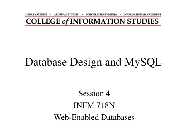 Database Design and MySQL