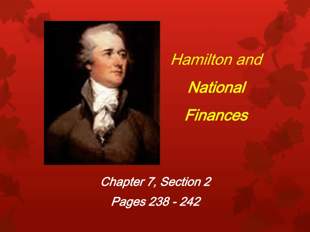 hamilton and national finances