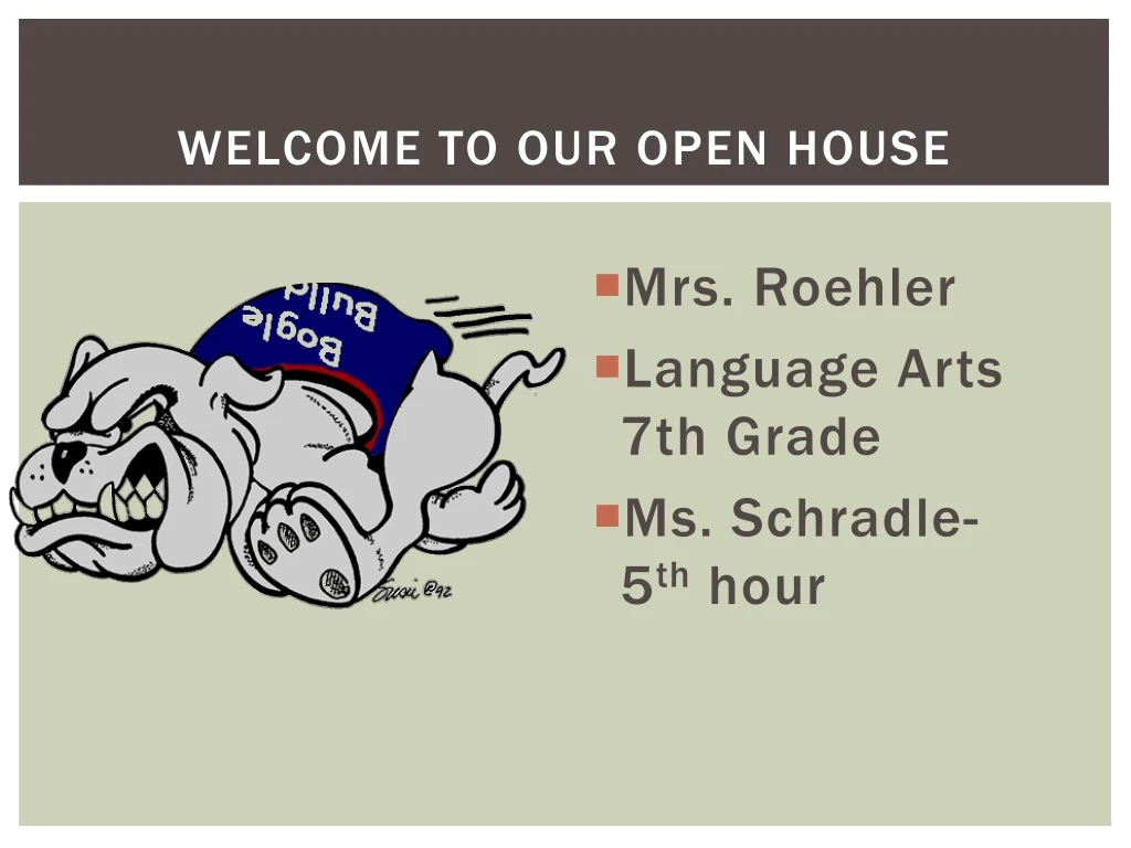 welcome to our open house