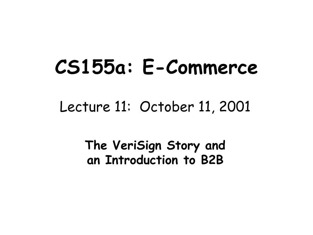 cs155a e commerce