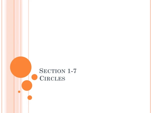 Section 1-7 Circles