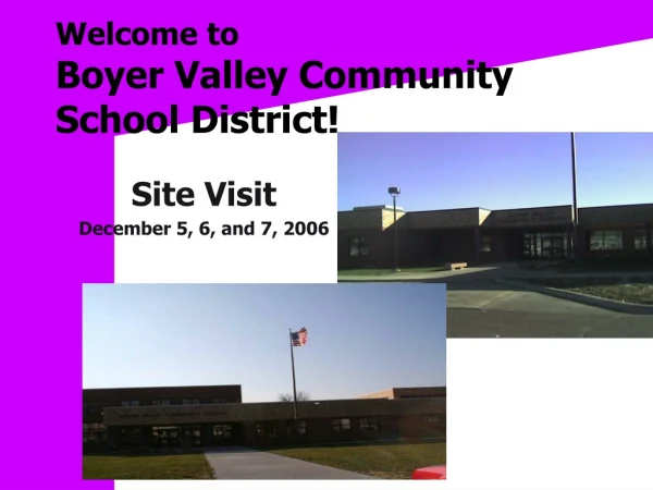 Welcome to Boyer Valley Community School District!