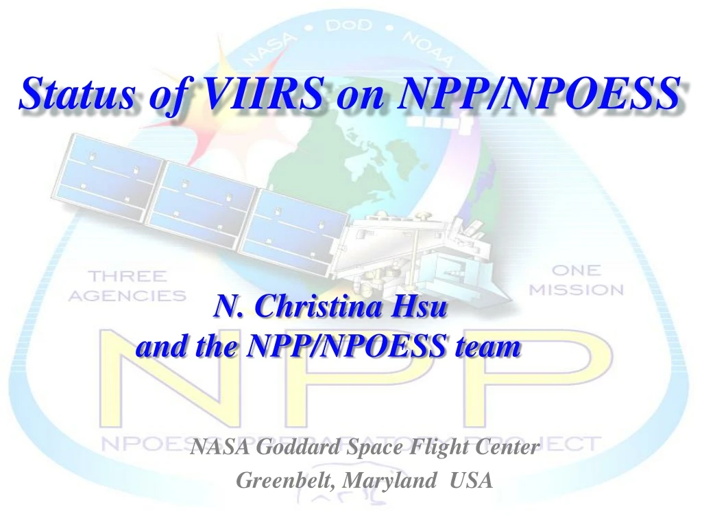 status of viirs on npp npoess
