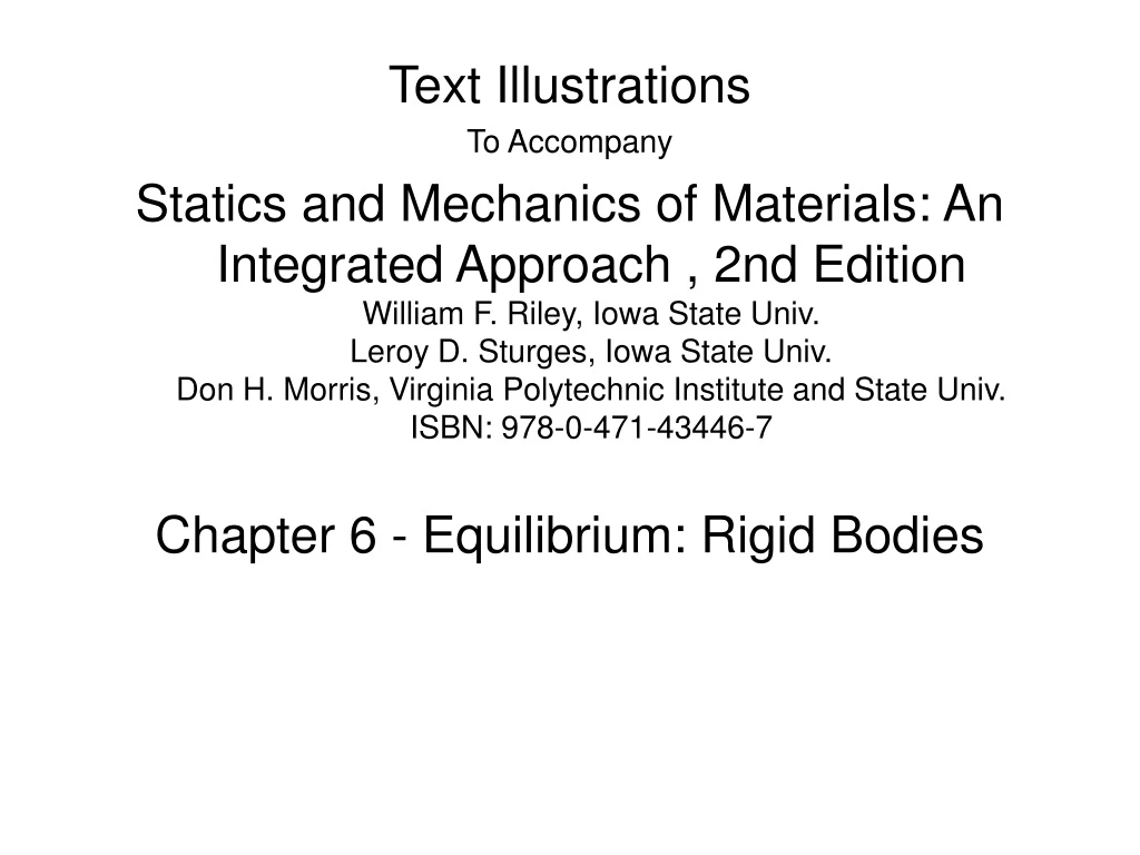 text illustrations to accompany statics