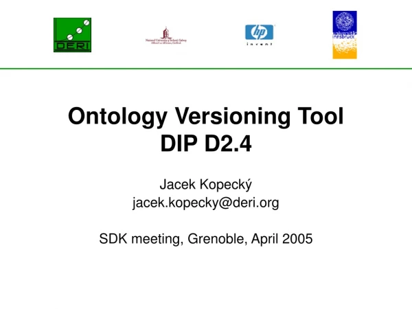 Ontology Versioning Tool DIP D2.4