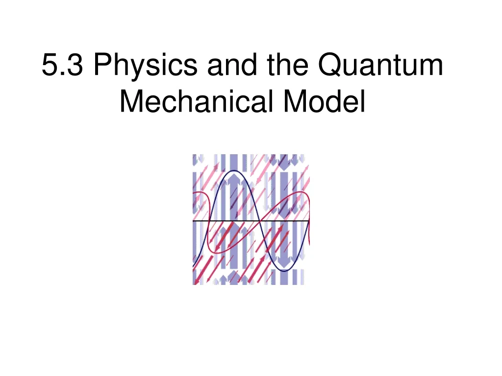 5 3 physics and the quantum mechanical model