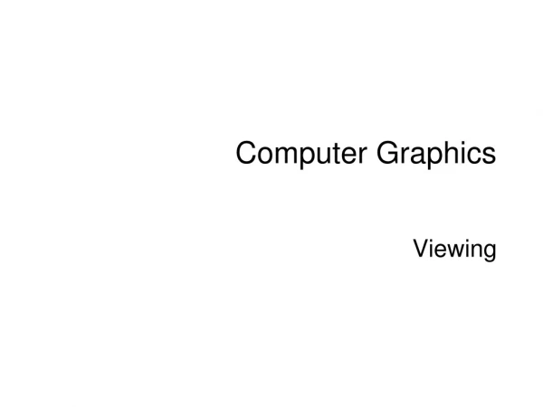 Computer Graphics