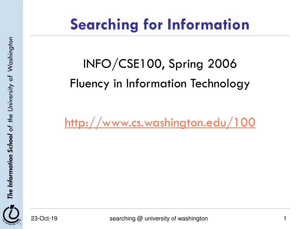 searching for information