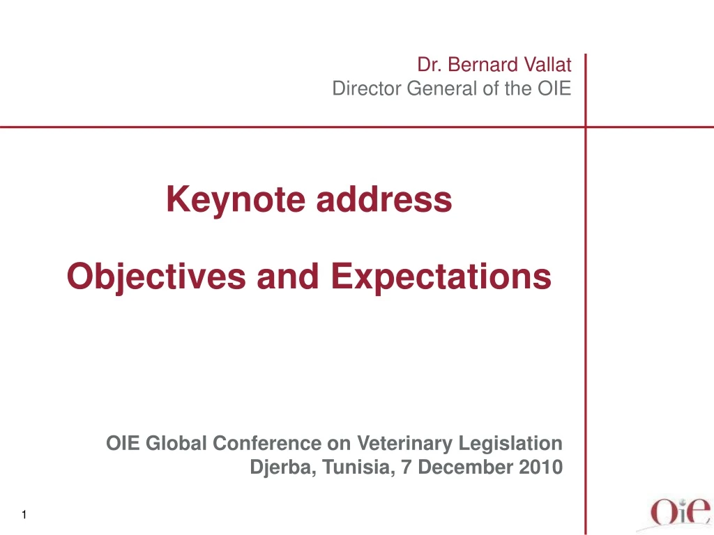 dr bernard vallat director general of the oie