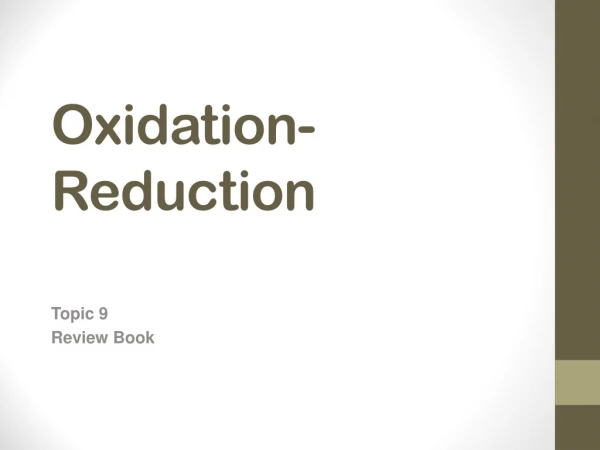 Oxidation-Reduction