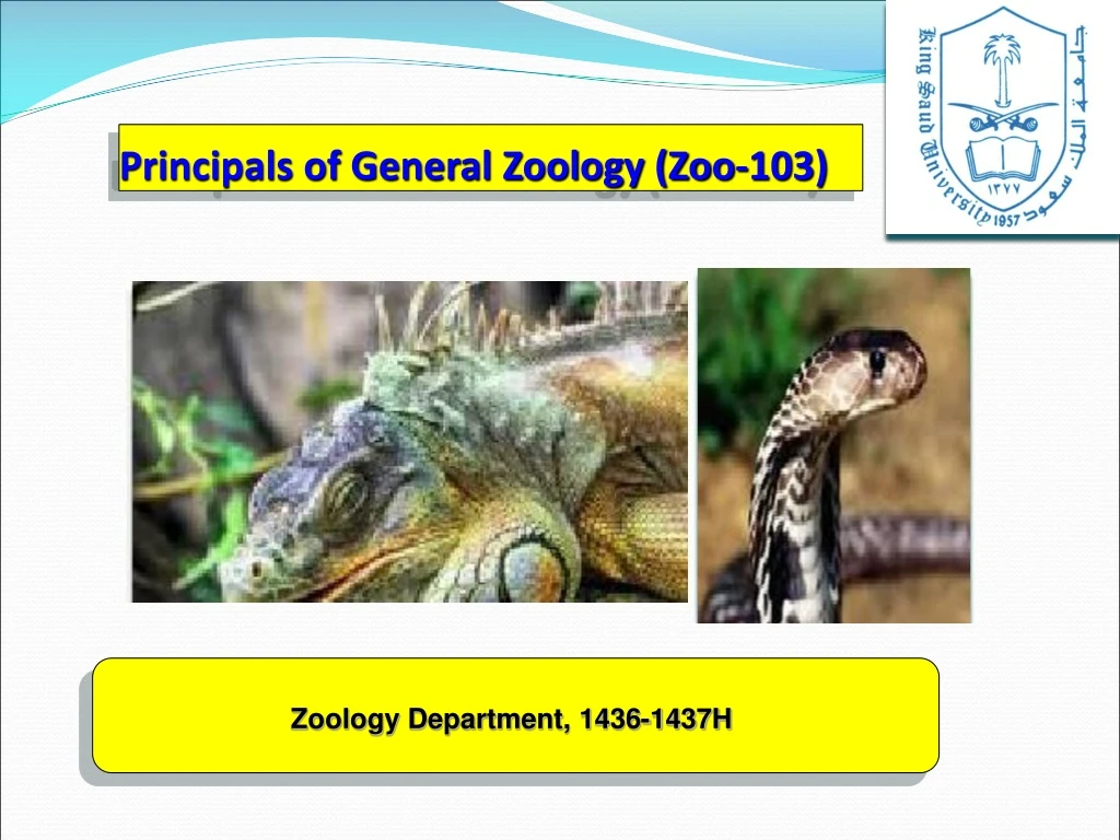 principals of general zoology zoo 103