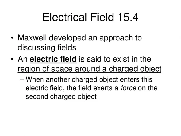 Electrical Field 15.4