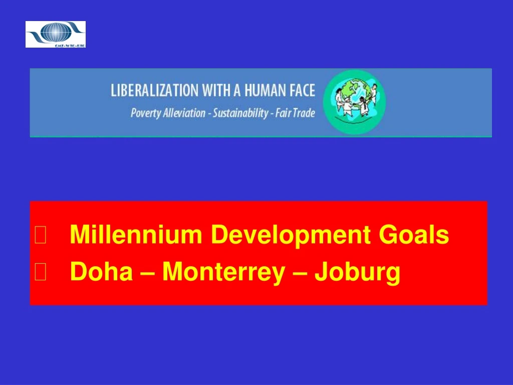 millennium development goals doha monterrey joburg