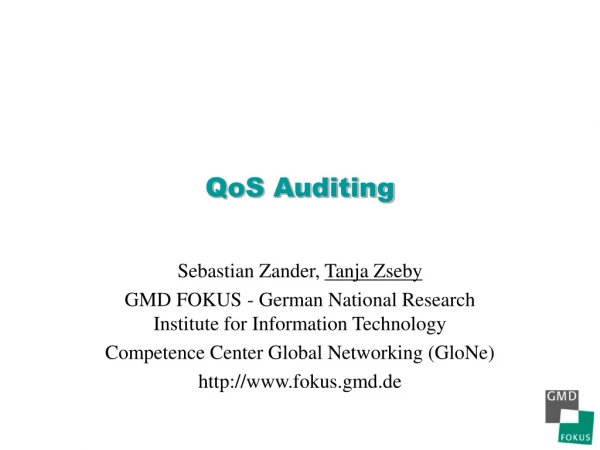 QoS Auditing