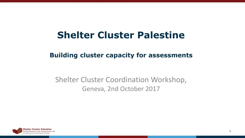 shelter cluster palestine building cluster capacity for assessments