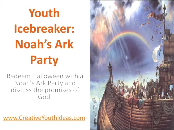Youth Icebreaker: Noah’s Ark Party