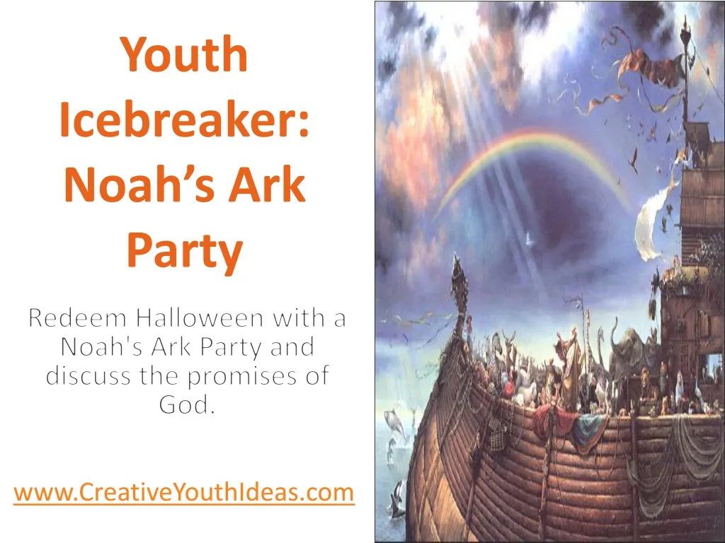 youth icebreaker noah s ark party