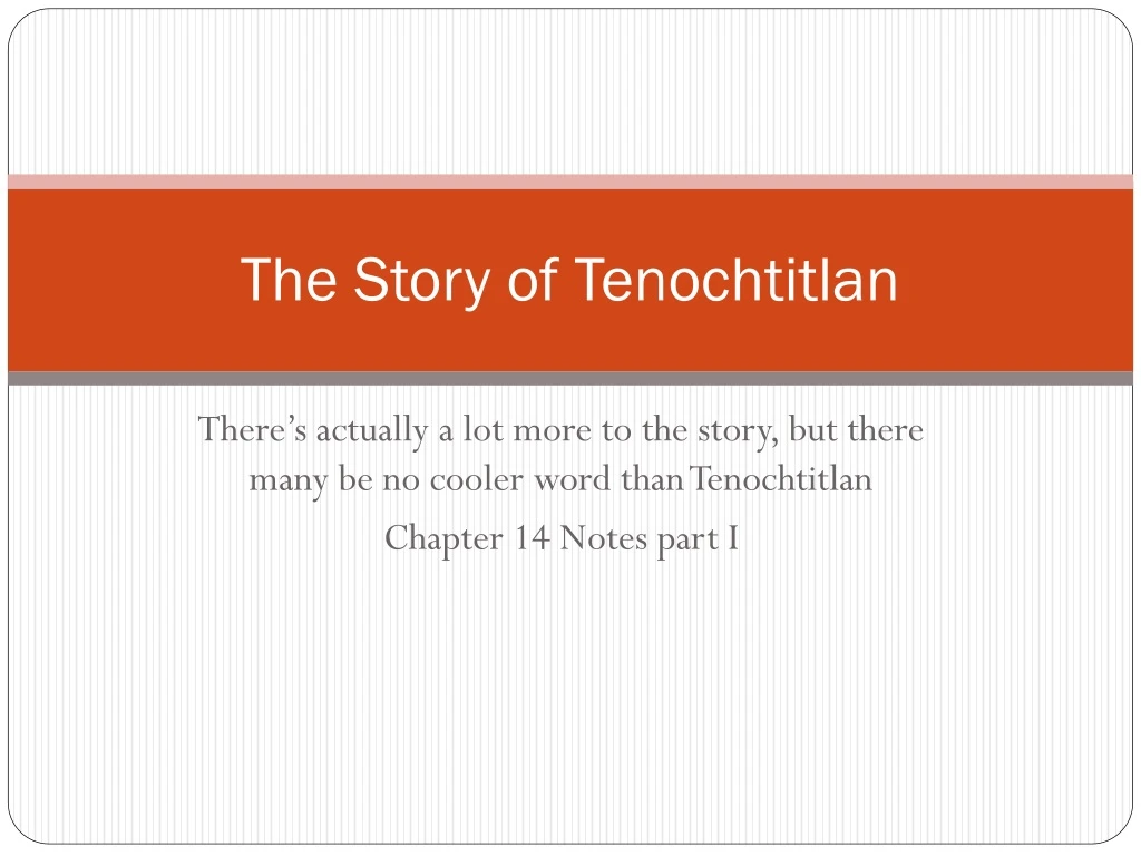 the story of tenochtitlan