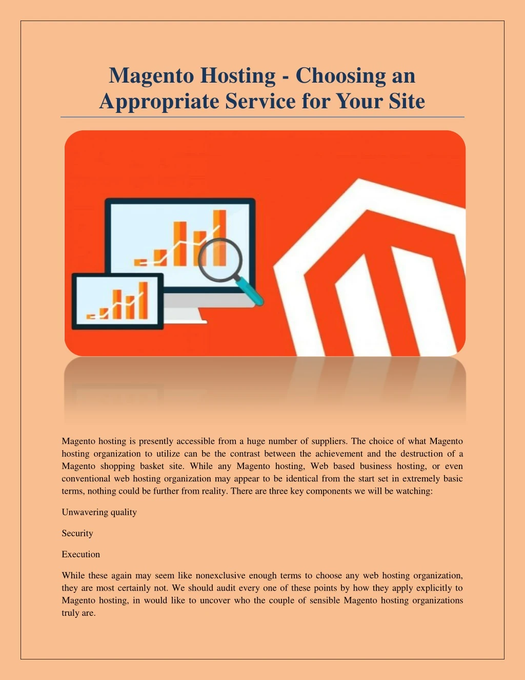 magento hosting choosing an appropriate service