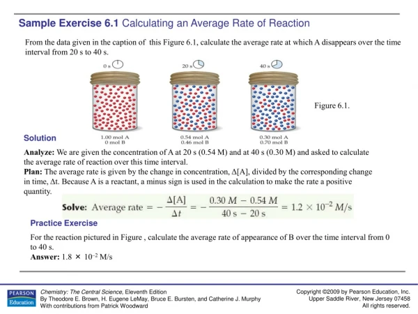 Sample Exercise 6.1 Calculating an Average Rate of Reaction