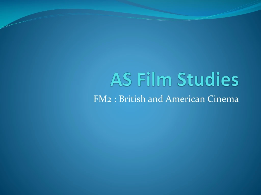 as film studies